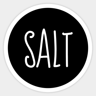 Salt Label For Kitchen - Simple Black And White Sticker